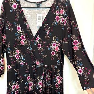 Torrid Floral Faux Wrap Dress size 0